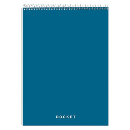 TOPS Docket Quadrille Pad, Wire Bound, 8-1/2 x 11-3/4 Inches, Quad Rule (4 x 4), White Paper, Black Covers, 70 Sheets per Pad (63801) - size: 70