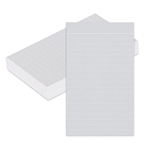 Home Advantage Light Gray Double Sided Vertically Ruled White Mini Index Cards, White Lined, Note Cards (3-x-5)