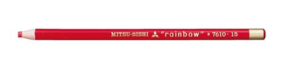 Mitsubishi Pencil K7610.15 Water-Based Dermatograph No.7610 Colored Pencils, Red, 1 Dozen - color: Red 1 Dozen