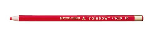 Mitsubishi Pencil K7610.15 Water-Based Dermatograph No.7610 Colored Pencils, Red, 1 Dozen - color: Red 1 Dozen