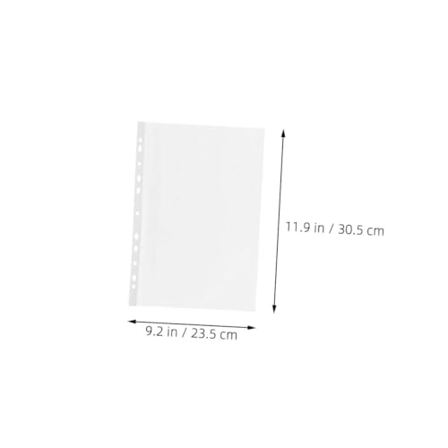 VILLCASE 100pcs Heavy Duty Clear Sheet Protectors Document Sleeves for Binders for Photos Recipes Certificates More Top Loading Design for Easy Access