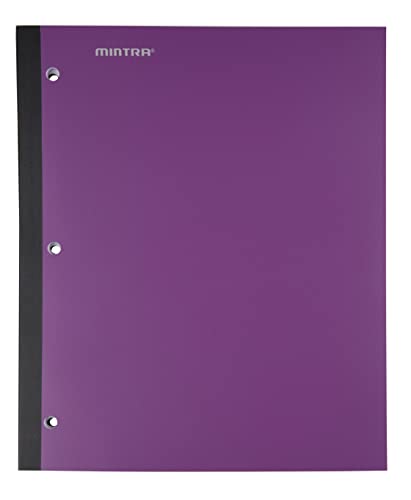Mintra Wireless Notebook 3pk - 80 Sheets - College Ruled (Teal, White, Purple) - color: Teal, White, Purple