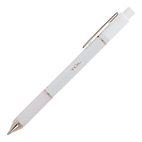 TUL® GL Series Retractable Gel Pens, Medium Point, 0.7 mm, Pearl White Barrel, Black Ink, Pack Of 12 Pens