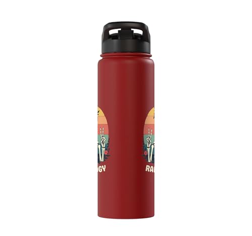 Funny Radiology Student Graduation Xray Technician Men Women Stainless Steel Insulated Water Bottle - color: Red
