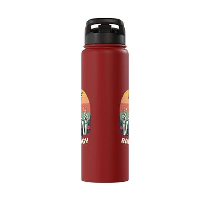 Funny Radiology Student Graduation Xray Technician Men Women Stainless Steel Insulated Water Bottle - color: Red