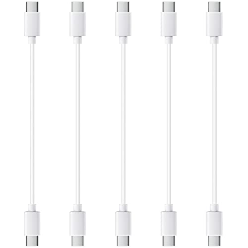 Smays 5-Pack 1 Foot USB C to C Cable - 60W Fast Charging, Short 12-Inch Type C Cords for Phone, Tablet - color: White