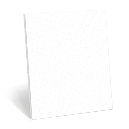 321Done Dot Grid Notepad – Dotted Graph Paper, Letter Size Large (8.5x11) – Made in USA – 50 Sheets Dotted for Bullet Planning Journaling Thick Paper 1/4 (0.25) Dots Notes Writing White - color: Dots - 0.25" Large Grids, size: Letter Size (8.5" x 11")