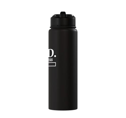 PhD in Progress Doctorate Student PhD Candidate Future Dr Stainless Steel Insulated Water Bottle - color: Black
