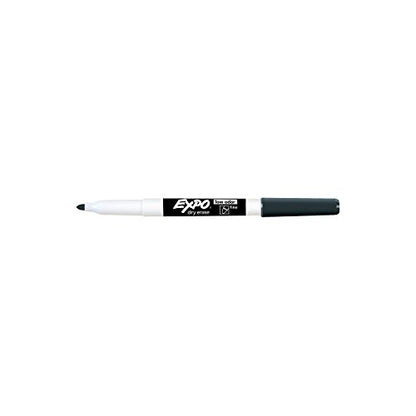 Expo 86001 Low Odor Dry Erase Marker, Black; Fine Tip, Quick-Drying Ink, 2 Packs of 12 Markers, 24 Markers Total