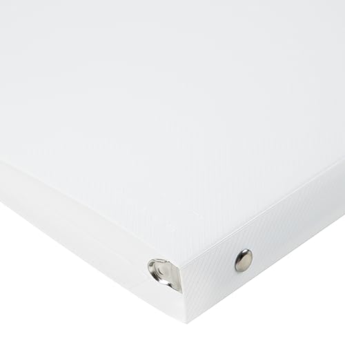JAM PAPER Plastic 0.5 inch Binder - White 3 Ring Binder - Sold Individually - color: White, size: 0.5 inch