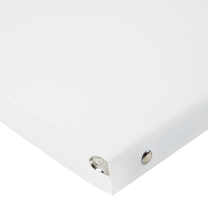 JAM PAPER Plastic 0.5 inch Binder - White 3 Ring Binder - Sold Individually - color: White, size: 0.5 inch