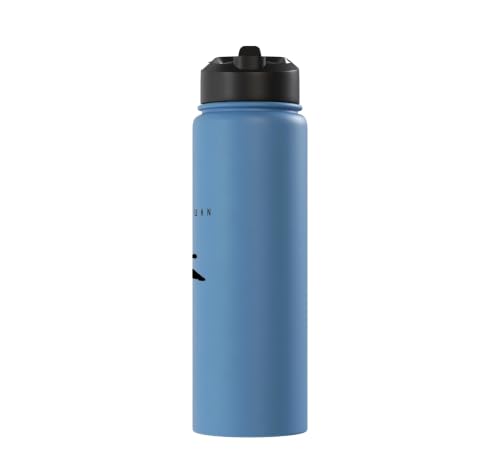 Tai Chi Instructor/Tai Chi Students/Tai Chi Posture Stainless Steel Insulated Water Bottle - color: Light Blue