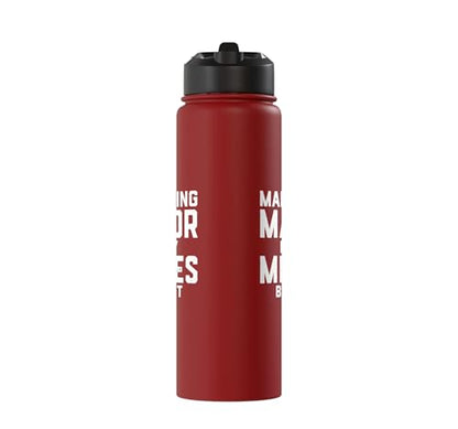 Marketing Major By Day Memes By Night Marketer Joke Student Stainless Steel Insulated Water Bottle - color: Red