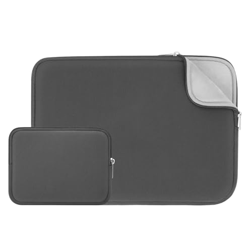 RAINYEAR Laptop Sleeve Case Compatible with 13.3 Inch Notebook Computer Chromebook 14" MacBook Pro/Max M1 M2 M3 M4 M5 Soft Bag Protective Cover with Accessories Pouch (Gray, Upgraded Version) - color: Gray(upgraded Version), size: 13"-13.3"