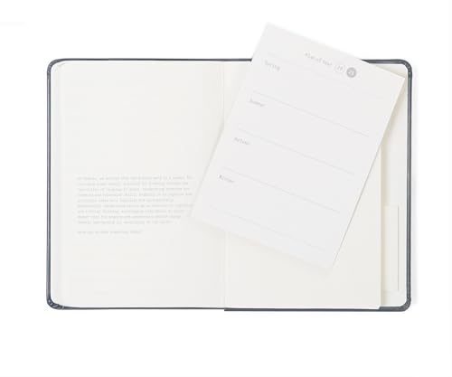 Lined Journal Notebook 4 x 5.6 in (A6), 160 Pages, PU Leather Hardcover, 100gsm Thick Paper, Compact Notebook for Notes, Daily Writing & Travel, Planning Card Included (2025)(Light Steel Blue) - color: Light Steel Blue, size: A6（2025）