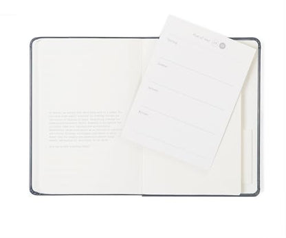 Lined Journal Notebook 4 x 5.6 in (A6), 160 Pages, PU Leather Hardcover, 100gsm Thick Paper, Compact Notebook for Notes, Daily Writing & Travel, Planning Card Included (2025)(Light Steel Blue) - color: Light Steel Blue, size: A6（2025）