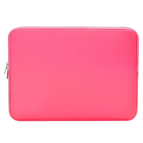 RAINYEAR 13 Inch Laptop Sleeve Compatible with 13.3" MacBook Air/Pro M1 M2 M3 M4 M5 A3449 A3240 A3113 A2681 A2338 Carrying Computer Bag Protective Cover Case(Bright Pink) - color: Bright Pink, size: 13"