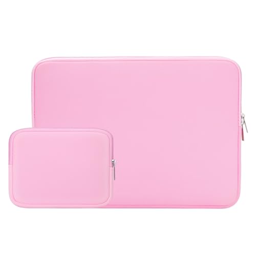 RAINYEAR 13 Inch Laptop Sleeve Case with Accessories Pouch, Compatible with 13.3" MacBook Air/Pro M1 M2 M3 M4 M5 A3449 A3240 A3113 A2681 A2338 (Pink) - color: Pink, size: 13"