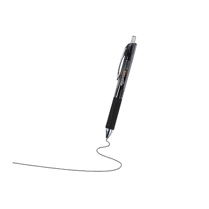Amazon Basics Retractable Gel Pens, Fine Point 0.7mm, Smooth Writing, Black, No Smudge, School and Office Supplies, 12-Pack - color: Black