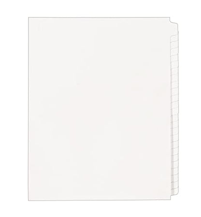 Avery Blank Tab Legal Exhibit Binder Dividers, White Unlaminated Tabs, Letter-Size, Standard Collated 25-Tab Set (11959) - style: 1 Set