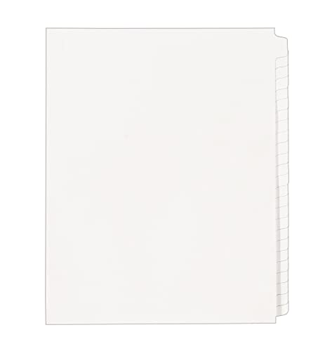 Avery Blank Tab Legal Exhibit Binder Dividers, White Unlaminated Tabs, Letter-Size, Standard Collated 25-Tab Set (11959) - style: 1 Set
