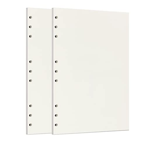 Zelten 2 Pack B5 90 Sheets/180 Pages Blank Loose Leaf Punched Paper Refills Paper for 9 Hole Binder Personal Organizer Diary Notebook Refillable Planner - color: Sketch, size: B5/9 Hole