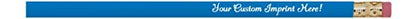 Personalized Pencils Round Custom Imprinted with your Name - Text - Logo - Message- 12 pkg -Customizable - Made in USA - Great Gift Idea (Bright Blue) - color: Bright Blue