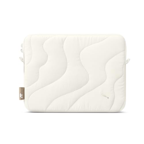 tomtoc 360 Protective Puffy Tablet Sleeve for 2026 11-inch iPad Air M4/M3, iPad Pro 2025 (M5/M4), iPad (A16) with Magic Keyboard/Smart Keyboard Folio, Quilted Soft Puffer iPad Case Bag - color: Snowberg, size: 11-inch for iPad Air/Pro
