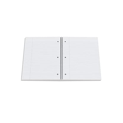 STAPLES Premium 2‑Subject Notebook, 8.5” x 11”, College Ruled, 120 Sheets, Blue Cover – Multi‑Section Writing Notebook - color: Blue, size: 1 Pack
