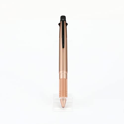 uni Jetstream 4&1 Metal Edition, 0.5mm Ballpoint Pen (Black, Red, Blue, Green) and 0.5mm Mechanical Pencil, Pink Gold (MSXE52000A05.74) - color: Black, size: 1 Count (Pack of 1)