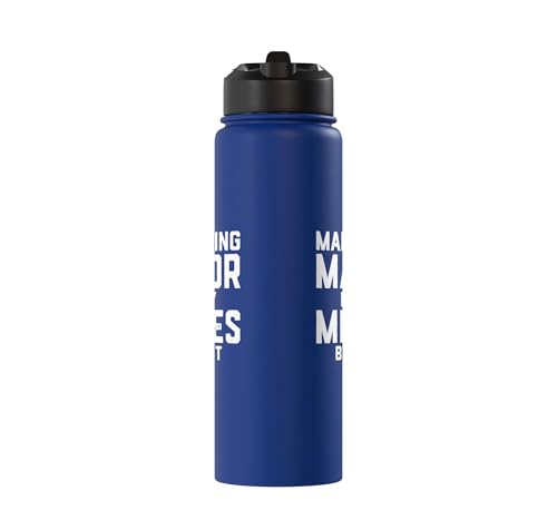 Marketing Major By Day Memes By Night Marketer Joke Student Stainless Steel Insulated Water Bottle - color: Royal Blue