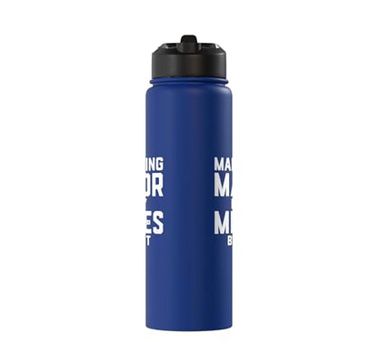 Marketing Major By Day Memes By Night Marketer Joke Student Stainless Steel Insulated Water Bottle - color: Royal Blue