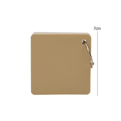2 Pack/160 Pieces Blank Index Cards with Ring, Blank Flash Card 2.8x2.8" Note Cardstock for Memory Learning Studying Office (Beige) - color: Beige