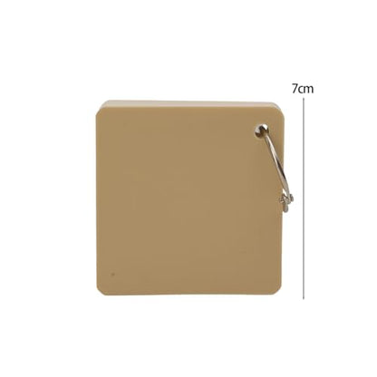 2 Pack/160 Pieces Blank Index Cards with Ring, Blank Flash Card 2.8x2.8" Note Cardstock for Memory Learning Studying Office (Beige) - color: Beige