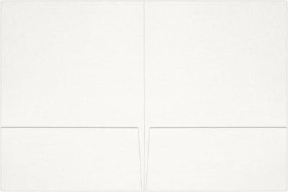 LUXPaper 9" x 12" Presentation Folders | Two Pocket | White Linen | 100lb. Cover | 10 Qty - color: White Linen