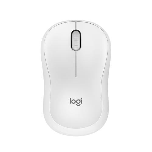 Logitech M240 Silent Bluetooth Mouse, Wireless, Compact, Portable, Smooth Tracking, 18-Month Battery, for Windows, macOS, ChromeOS, Compatible with PC, Mac, Laptop, Tablets - Off White - color: Off White, size: 1 Pack, style: Bluetooth