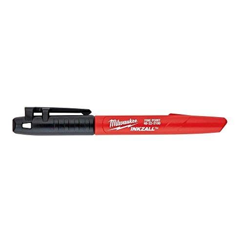 Milwaukee 48-22-3104 Inkzall Point Marker, Fine, Black, 4-Pack - size: 1 Count (Pack of 1)
