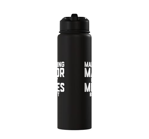 Marketing Major By Day Memes By Night Marketer Joke Student Stainless Steel Insulated Water Bottle - color: Black
