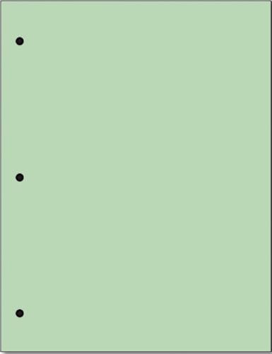 Copy Printing and Writing Colored Paper, 20 Pound - 75 Gsm, 3 Hole Punch, 500 Sheets per Ream. (Green) - color: Green