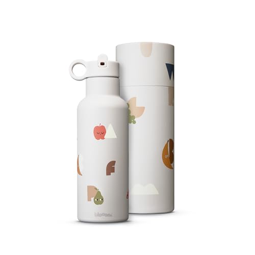 Blooom Insulated Stainless Steel Kids Water Bottle With Straw Lid | Durable, Leakproof, Cupholder Friendly | Kids Tumbler for School, Travel and Outdoors | Modern Design (Alphabet, 16 oz) - color: Alphabet, size: 16 Ounces