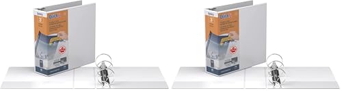 QuickFit View Binder, 3 Inch, Round Ring, White (88050) (Pack of 2) - size: 1 Count (Pack of 2)