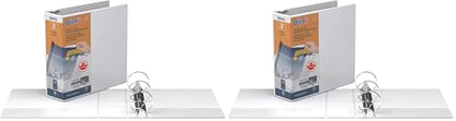 QuickFit View Binder, 3 Inch, Round Ring, White (88050) (Pack of 2) - size: 1 Count (Pack of 2)