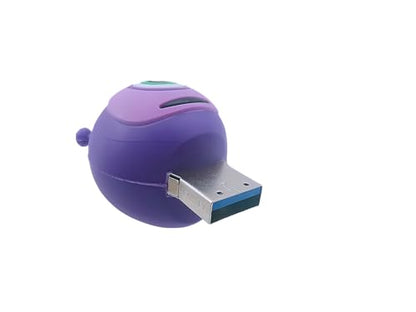 128GB USB 3.0 Flash Drive Cartoon Novelty Halloween Alien Memory Stick Silicone Rubber Pendrive Purple - color: Alien, size: 128GB 3.0