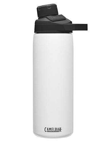 CamelBak Chute Mag Vacuum Insulated Stainless Steel Water Bottle, Magnetic Leak‑Resistant Cap for Everyday Hydration - color: White, size: 20 Ounces