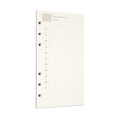 Zelten 1 Pack A6 45 Sheets/90 Pages Daily PlannerLoose Leaf Punched Paper Refills Paper for 6 Hole Binder Personal Organizer Diary Notebook Refillable Planner - color: Daily Planner, size: A6/6 Hole