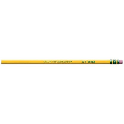 Ticonderoga Wood-Cased Pencils, Unsharpened, #2 HB Soft, Yellow, 12 Count - size: 12 Count (Pack of 1), style: #2 Soft