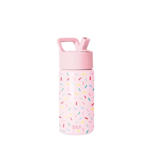 Simple Modern Kids Water Bottle with Straw Lid | 14oz Insulated Stainless Steel Kids Tumbler & Spill Proof Toddler Cup for School, Girls, Boys | Summit | Confetti - color: -Confetti, size: 14 Ounces