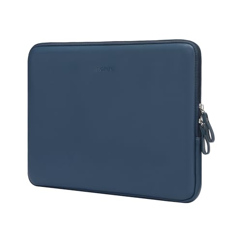 MOSISO Laptop Sleeve Bag 13 inch Compatible with MacBook Neo 13 A18/Air 13.6 inch 2026-2022 M4 M3 M2/Air 13 inch 2022-2018 M1/Pro 13 2026-2016 M2 M1, PU Leather Padded Bag Waterproof Case,Peacock Blue - color: Peacock Blue, size: 13 inch