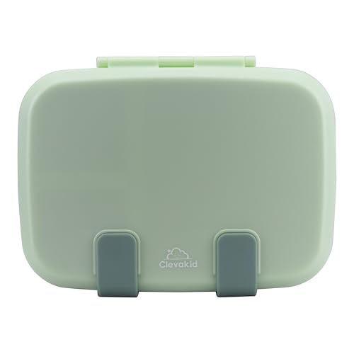 Kids Bento Explorer Lunch Box, 3 No-Mix Compartments, Microwave & Dishwasher Safe, Lightweight with Removable Tray, for Daycare, Preschool, School (Green Light Mint) - color: Green Light Mint
