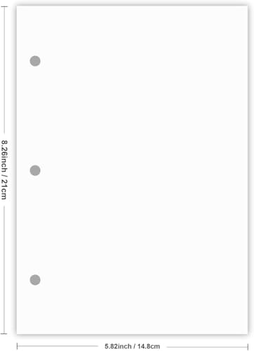 (5-Pack) A5 Filler Paper, 3 Hole Planner Refills, Organizer, Loose-leaf Binder Paper, Total 500 Sheets/1000 Pages, 100gsm, Blank, White Paper, 5.8 x 8.2 Inch, 3 Hole Filler Paper - size: 500 Sheets